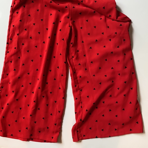 Lulu’s Nectar Red Print Strapless Tie-Front Jumpsuit - Picture 6 of 9